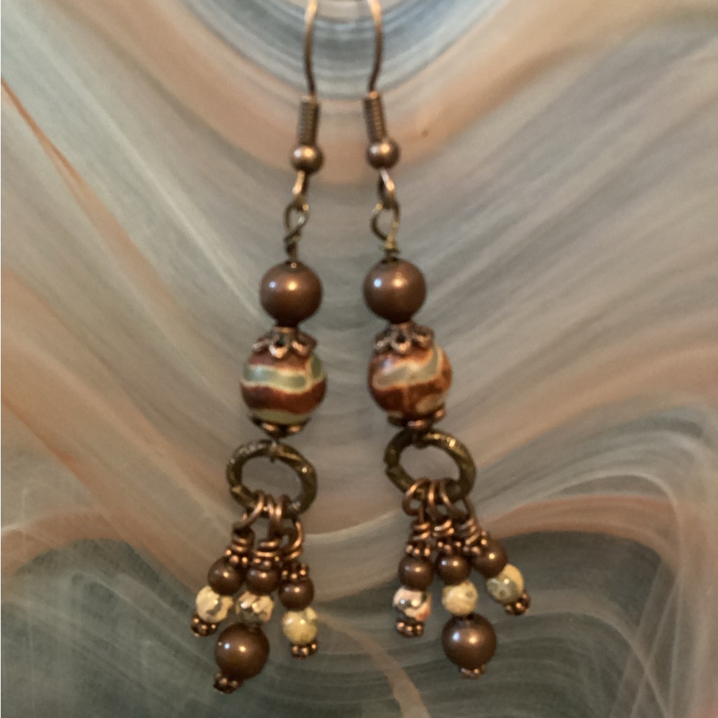 Boutique: Boho Dangle Earrings In Copper